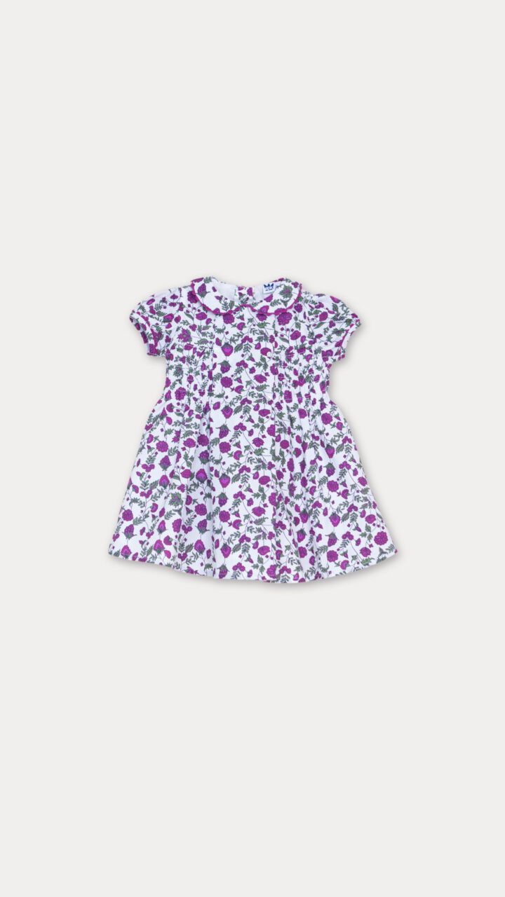 Vestido de Flores Moradas para Bebé Niña - Imagen 2