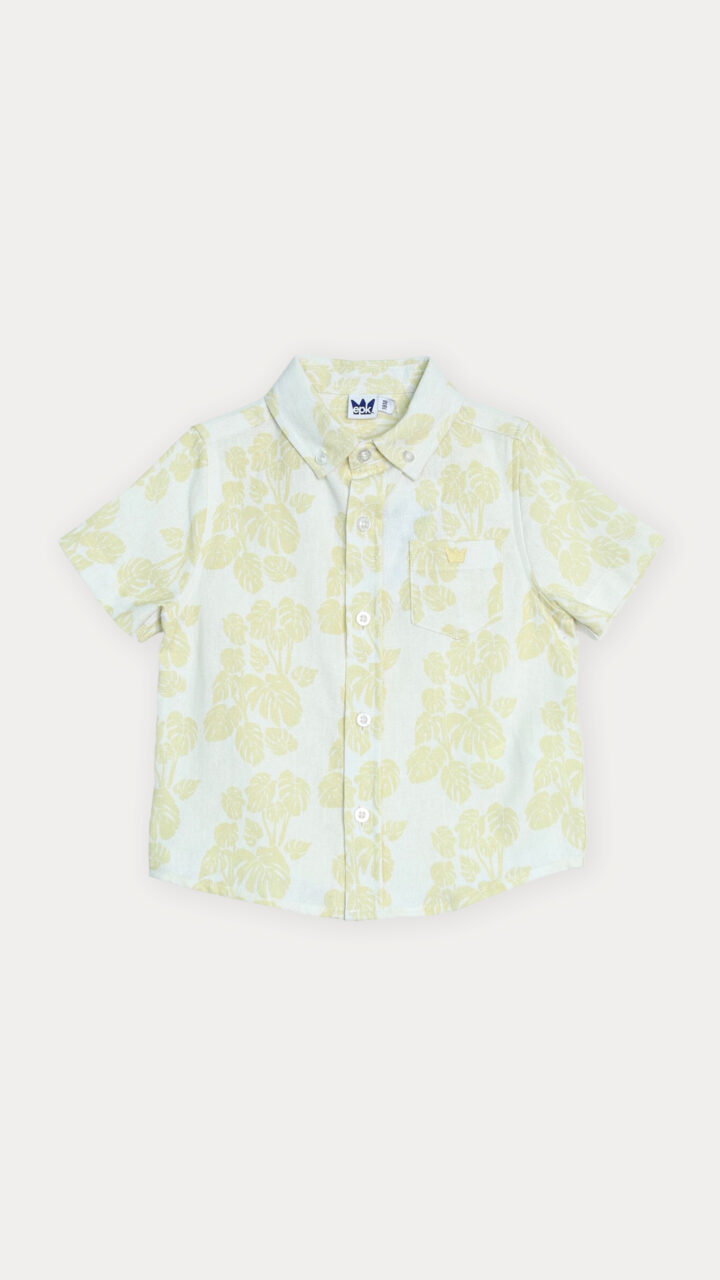 CAMISA DE HOJAS PARA BEBÉ NIÑO