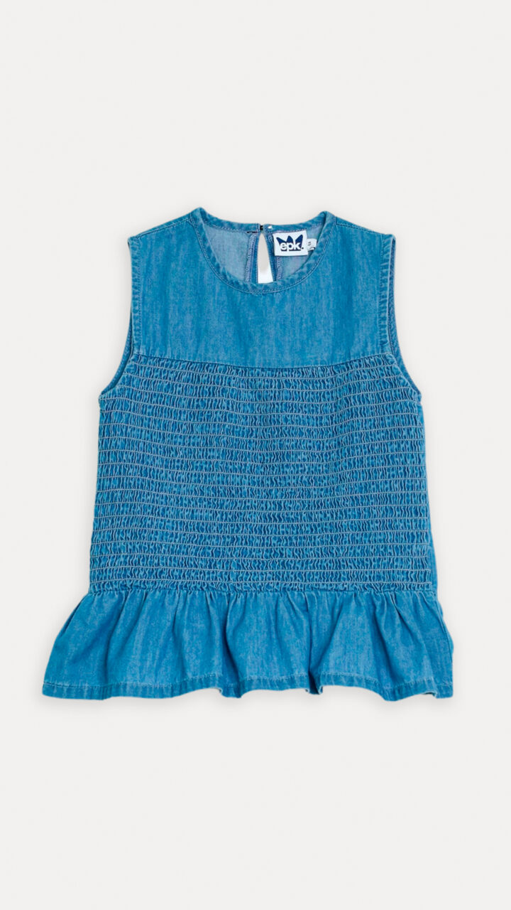 BLUSA DE CHAMBRAY PARA NIÑA