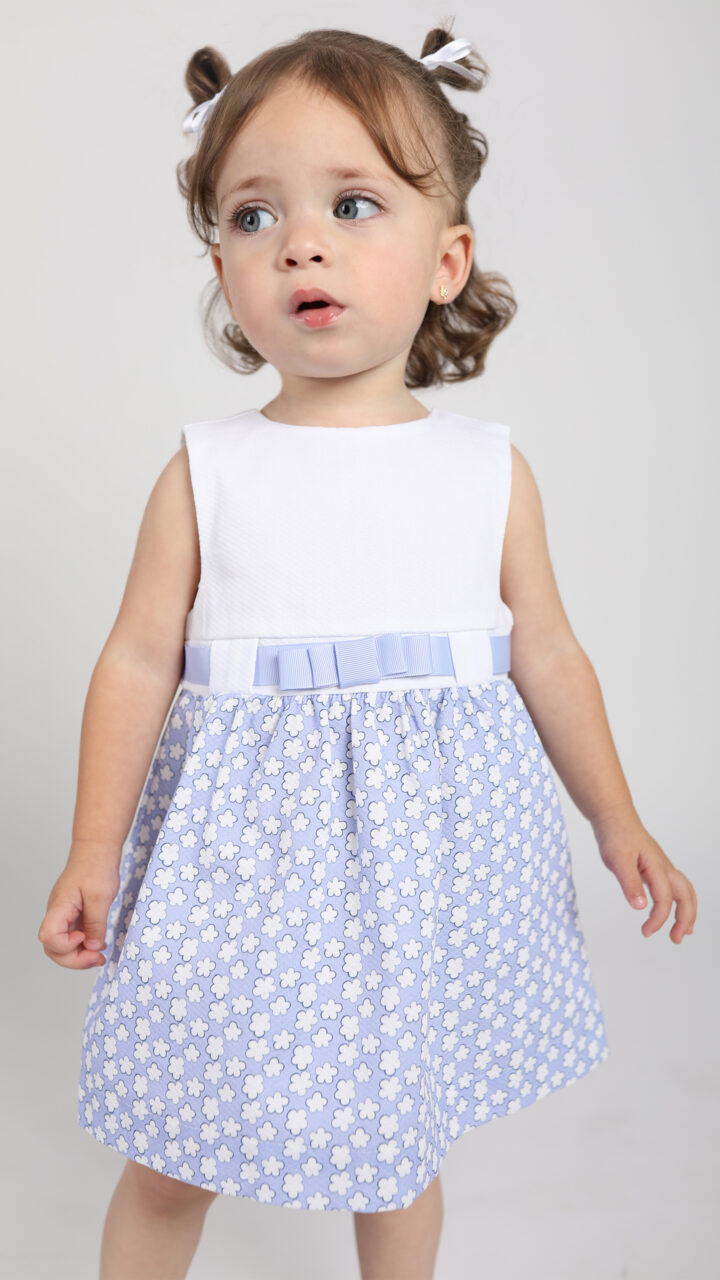 VESTIDO BLANCO Y LILA - Imagen 4
