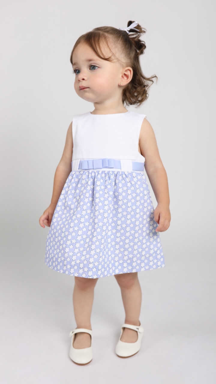 VESTIDO BLANCO Y LILA - Imagen 5
