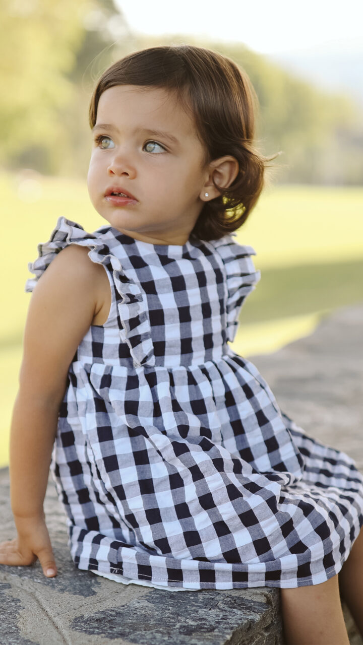 VESTIDO DE CUADROS AZULES - Imagen 3