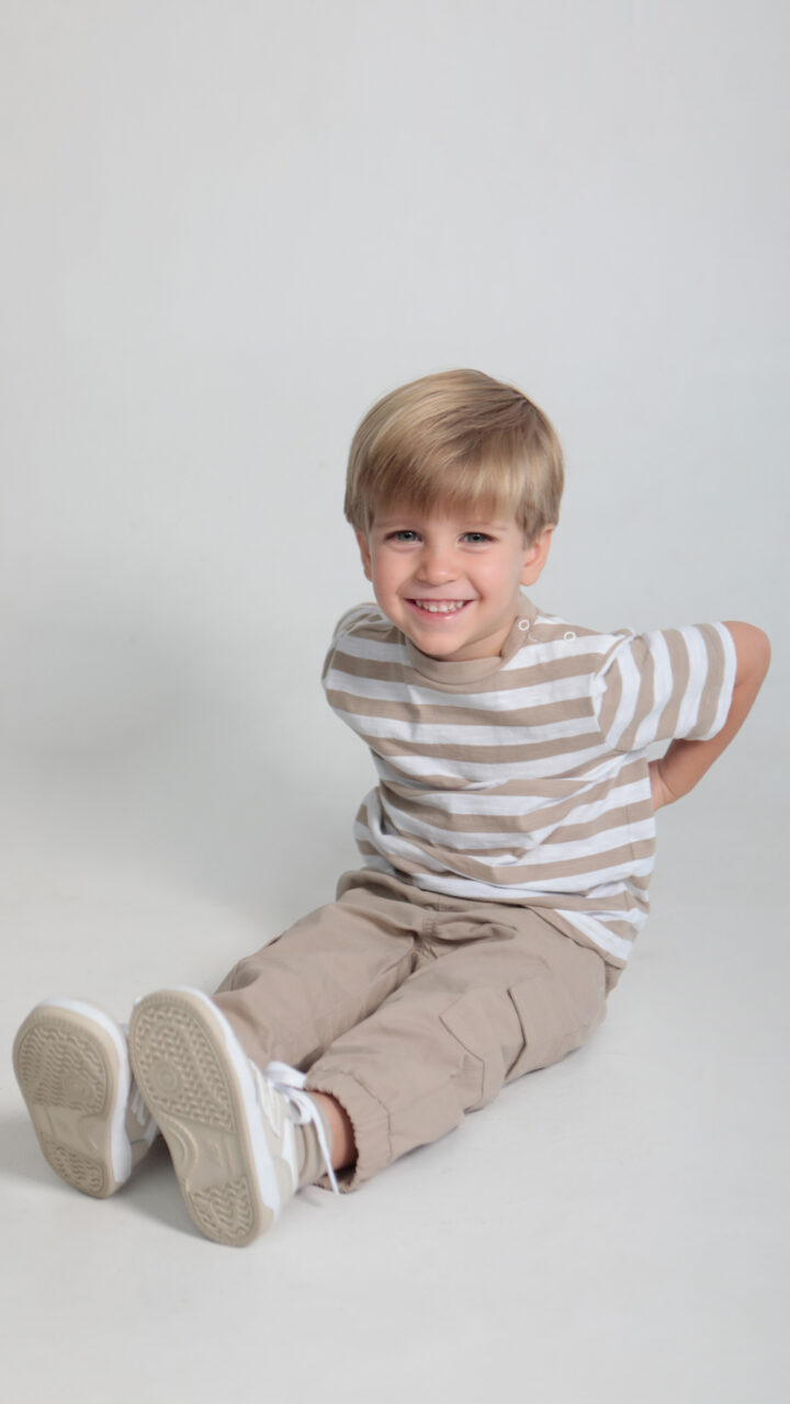FRANELA DE RAYAS BEIGE - Imagen 4