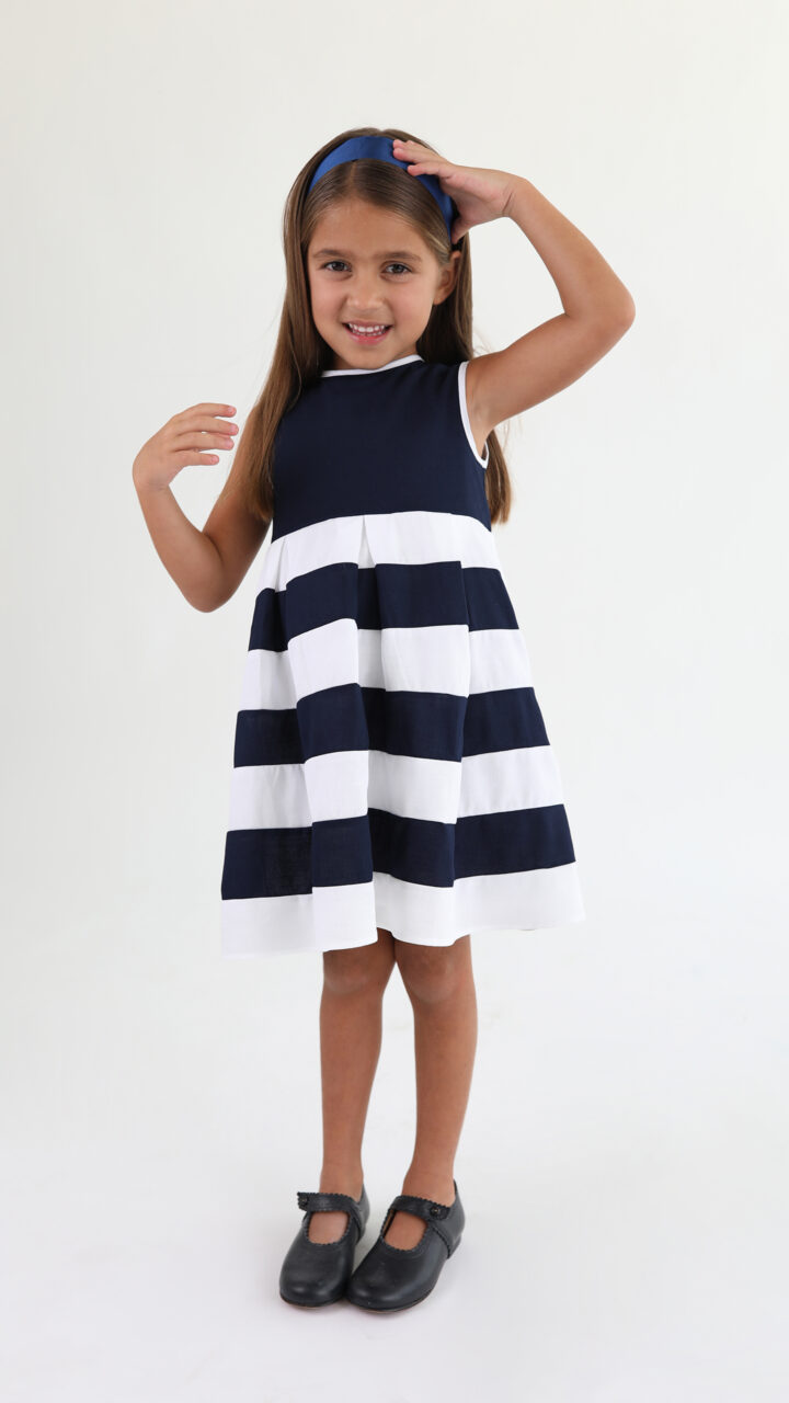 VESTIDO AZUL DE RAYAS - Imagen 3