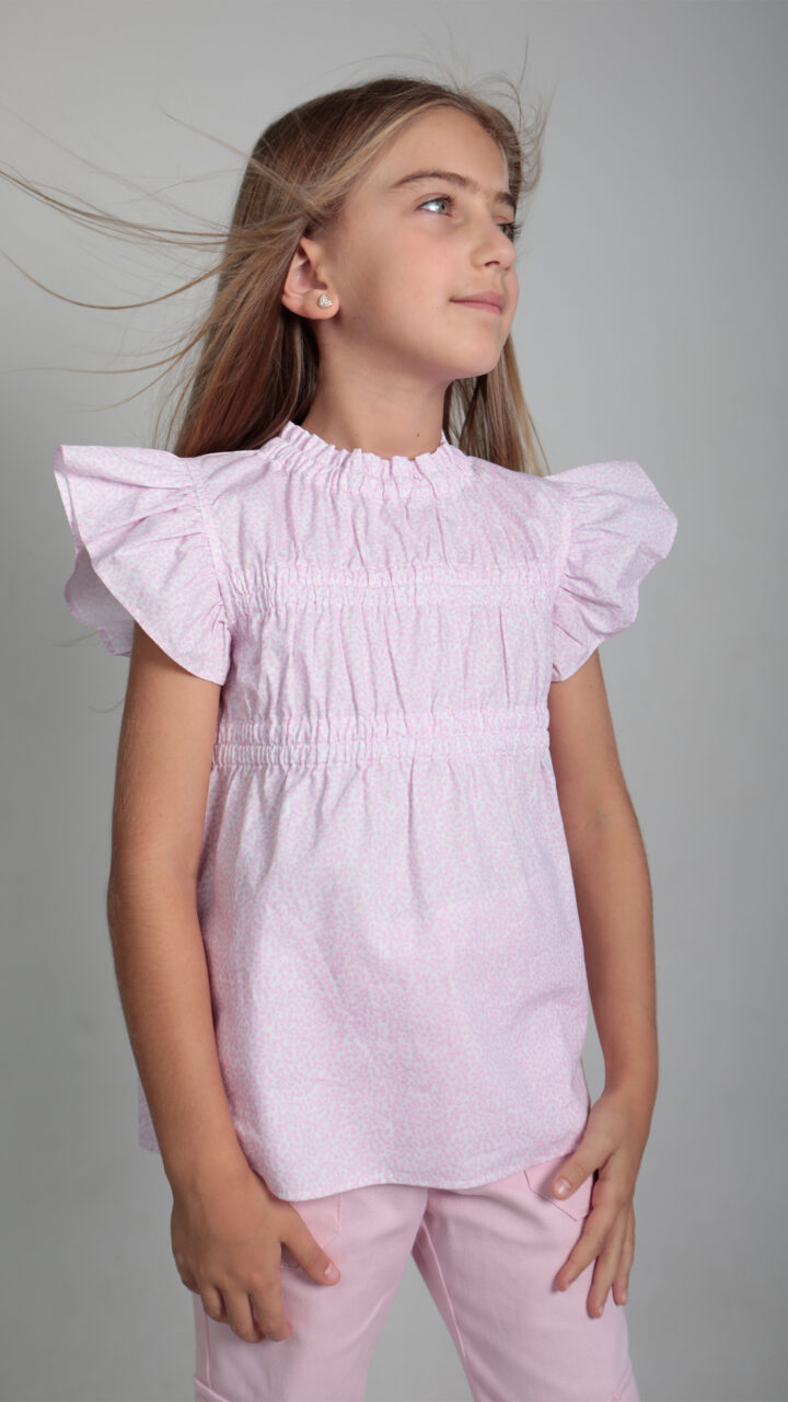 BLUSA DE MATICAS ROSADAS - Imagen 4
