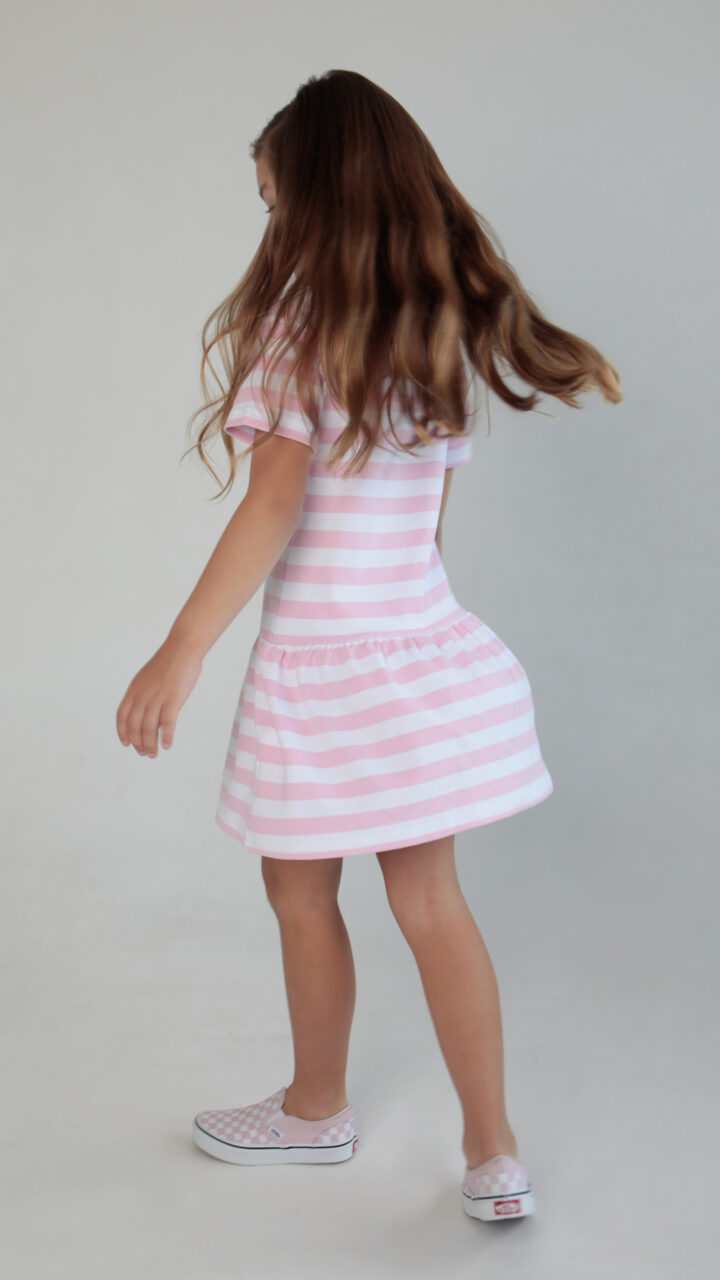 VESTIDO DE RAYAS ROSADAS - Imagen 4