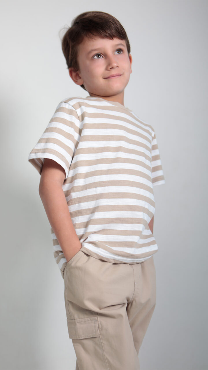 FRANELA DE RAYAS BEIGE - Imagen 3