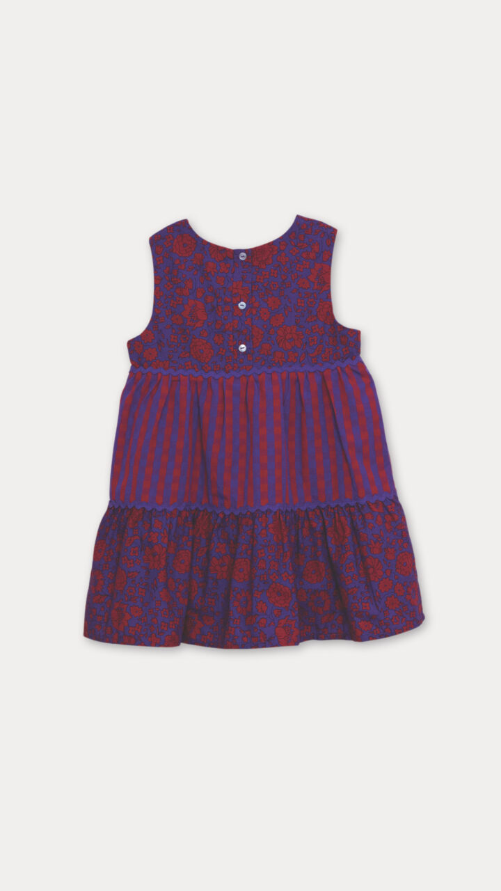 VESTIDO ROJO Y MORADO - Imagen 2