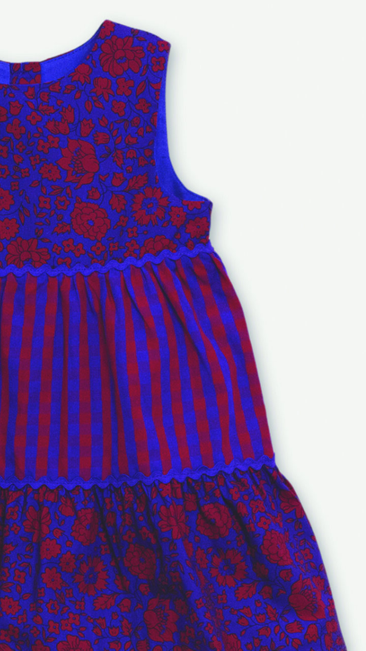 VESTIDO ROJO Y MORADO - Imagen 3