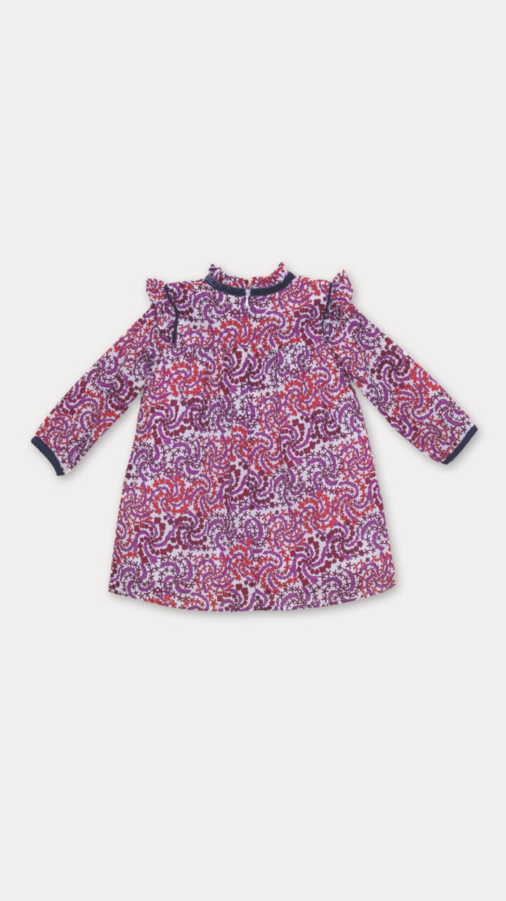 VESTIDO ROJO Y MORADO - Imagen 2
