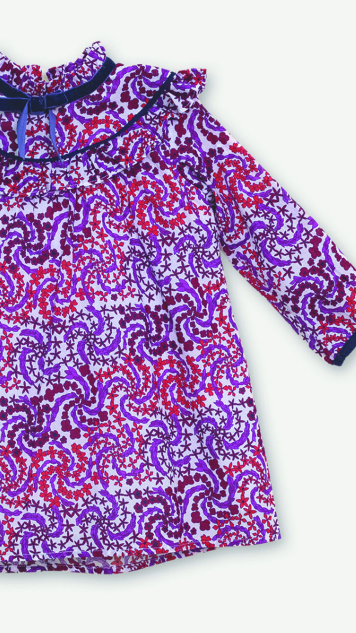 VESTIDO ROJO Y MORADO - Imagen 3