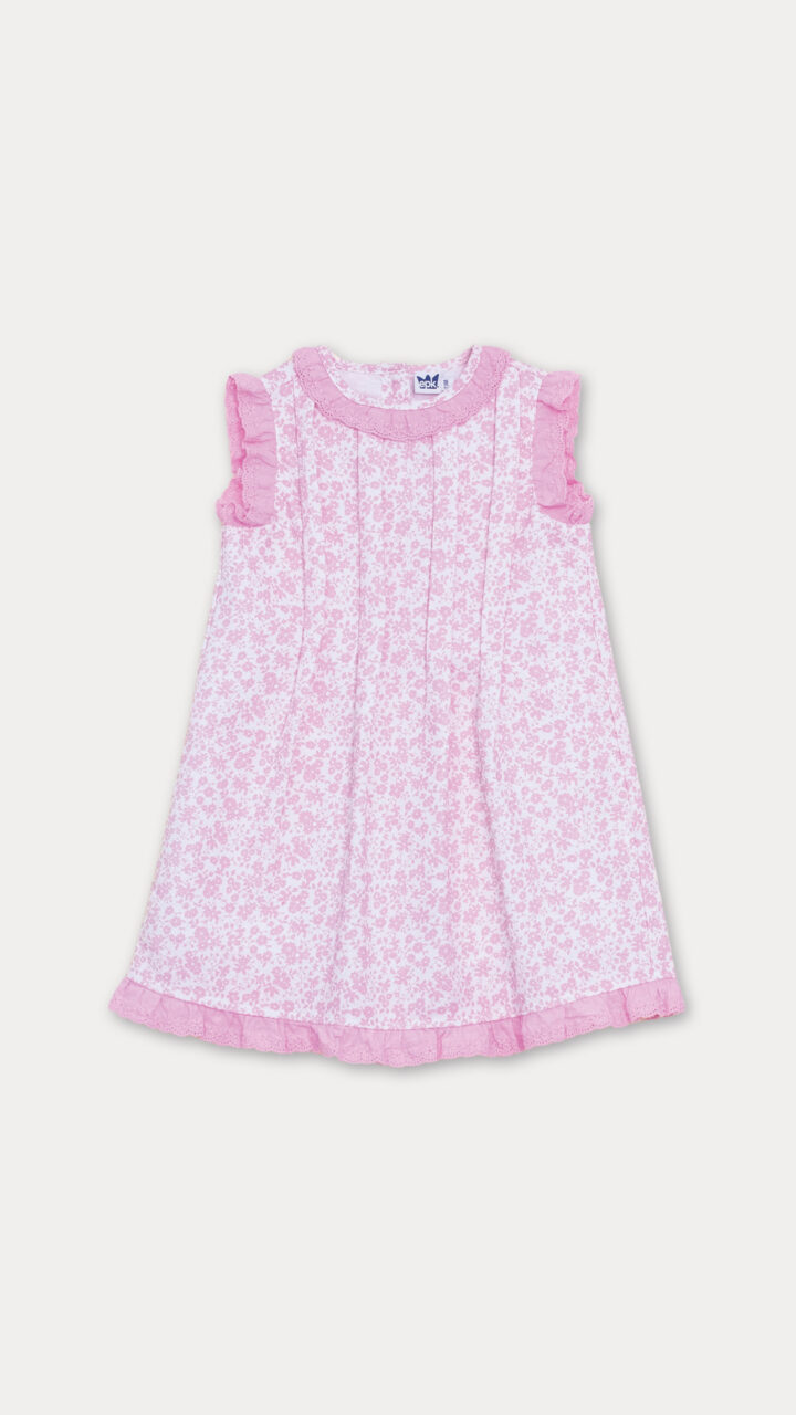 VESTIDO DE FLORES ROSADAS