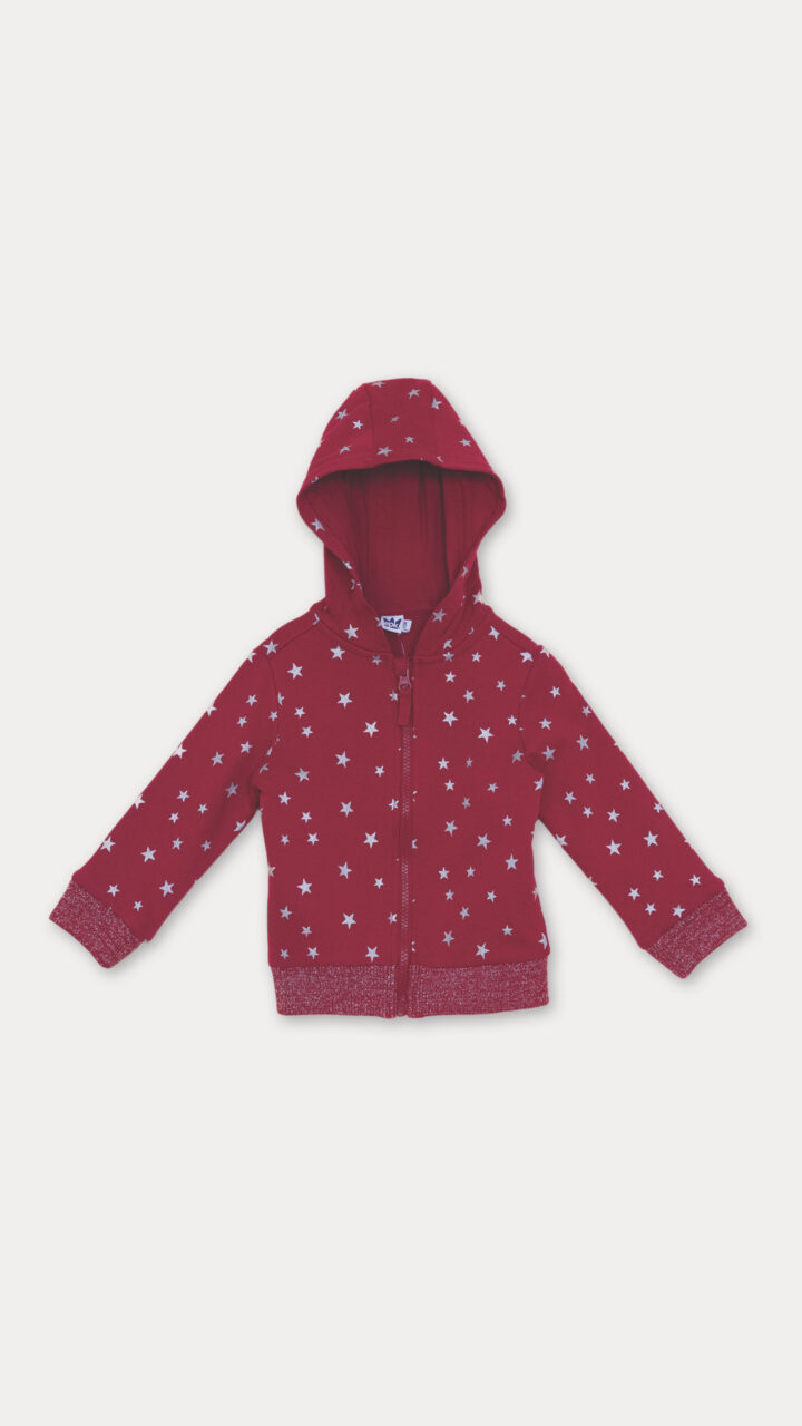 SUÉTER ROJO DE ESTRELLAS BEBÉ NIÑA