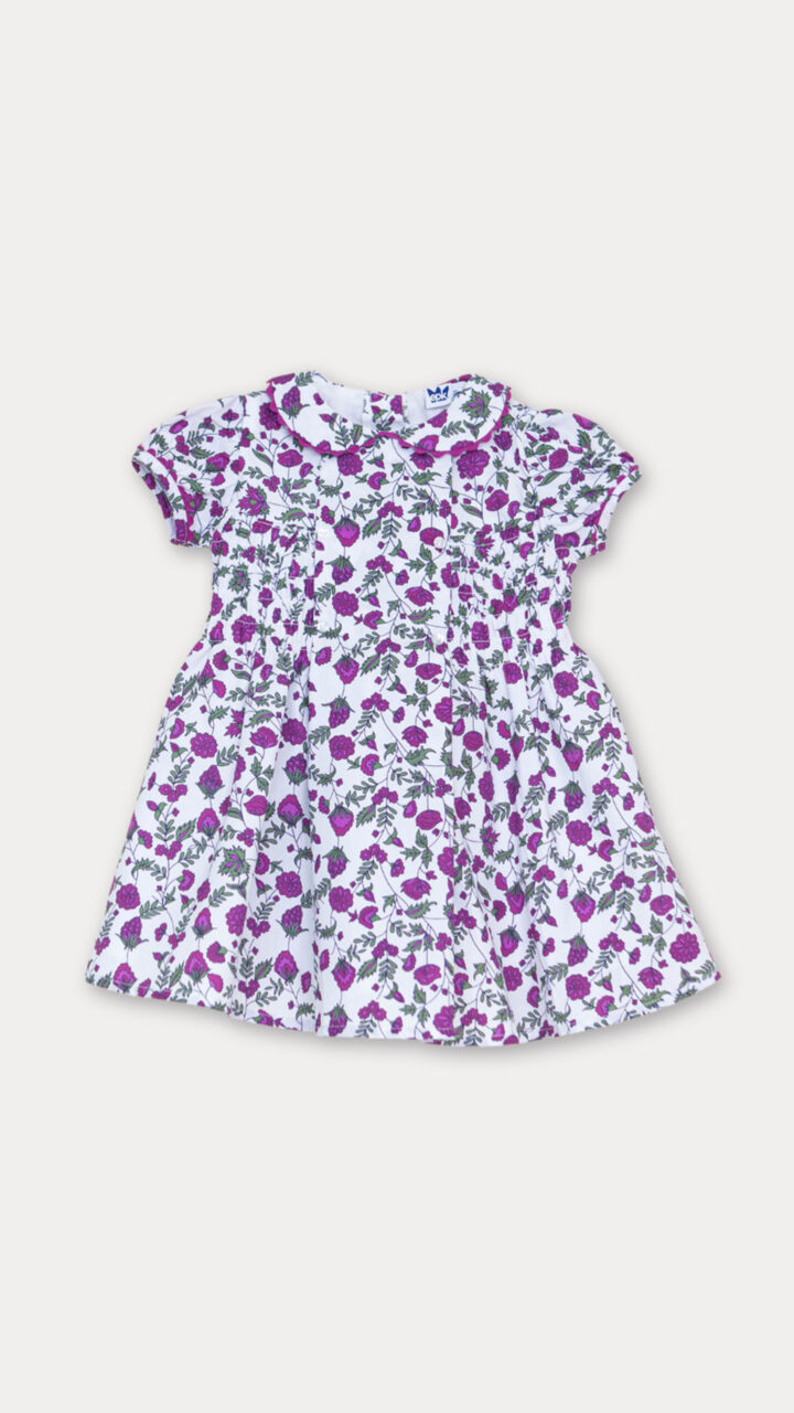 VESTIDO DE FLORES MORADAS