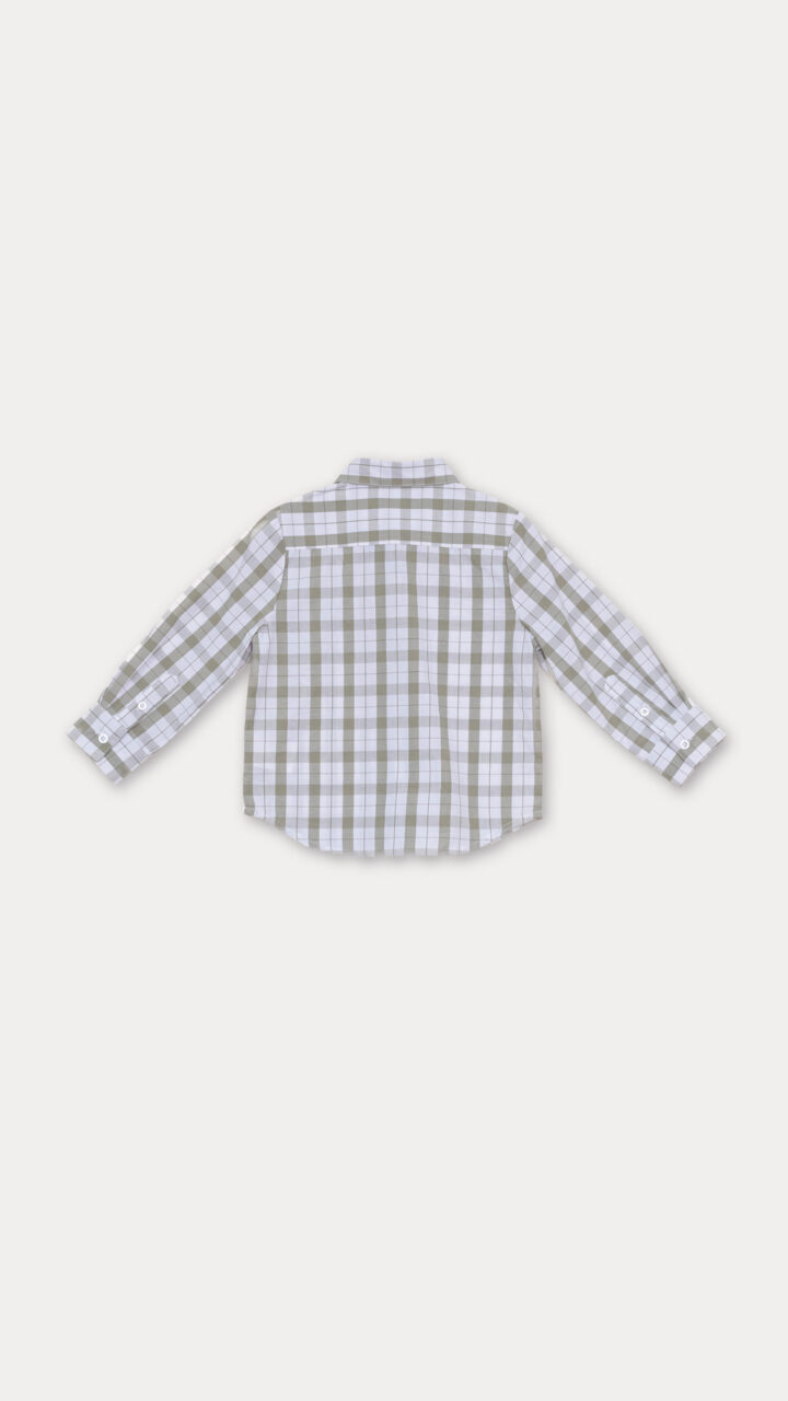 CAMISA DE CUADROS BLANCOS Y VERDES - Imagen 2