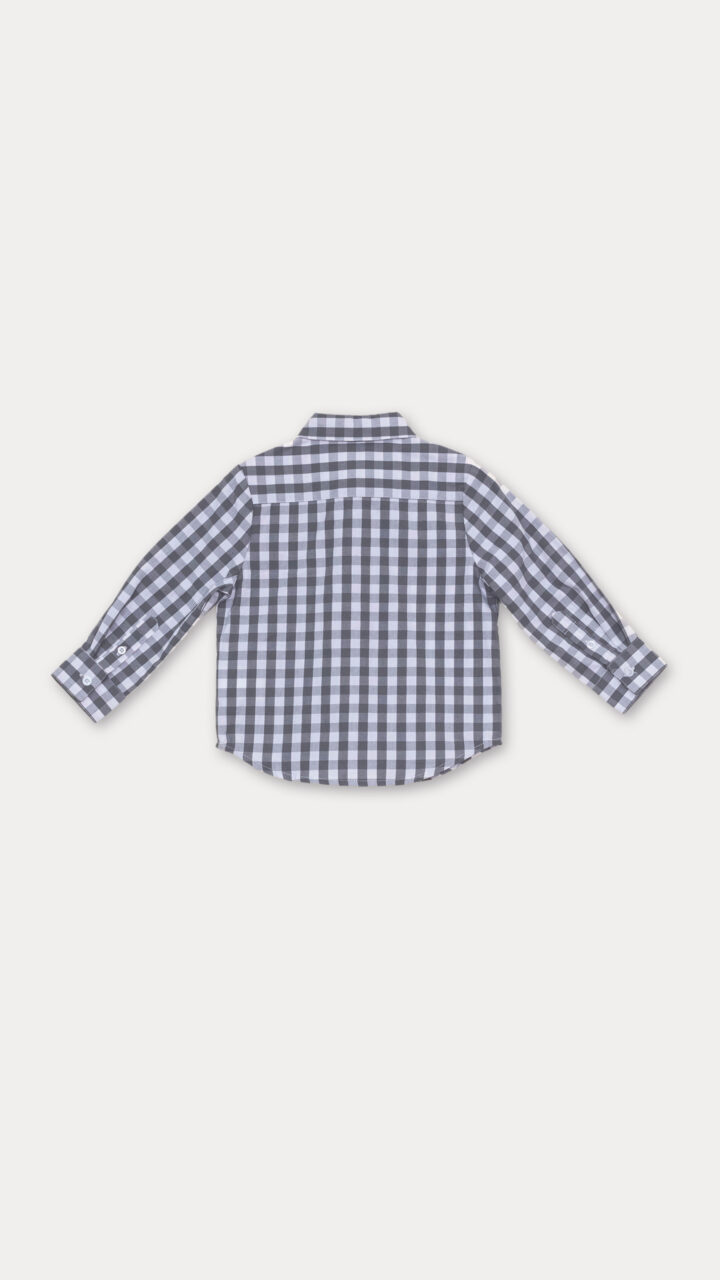 CAMISA CUADROS BLANCOS Y GRISES - Imagen 2