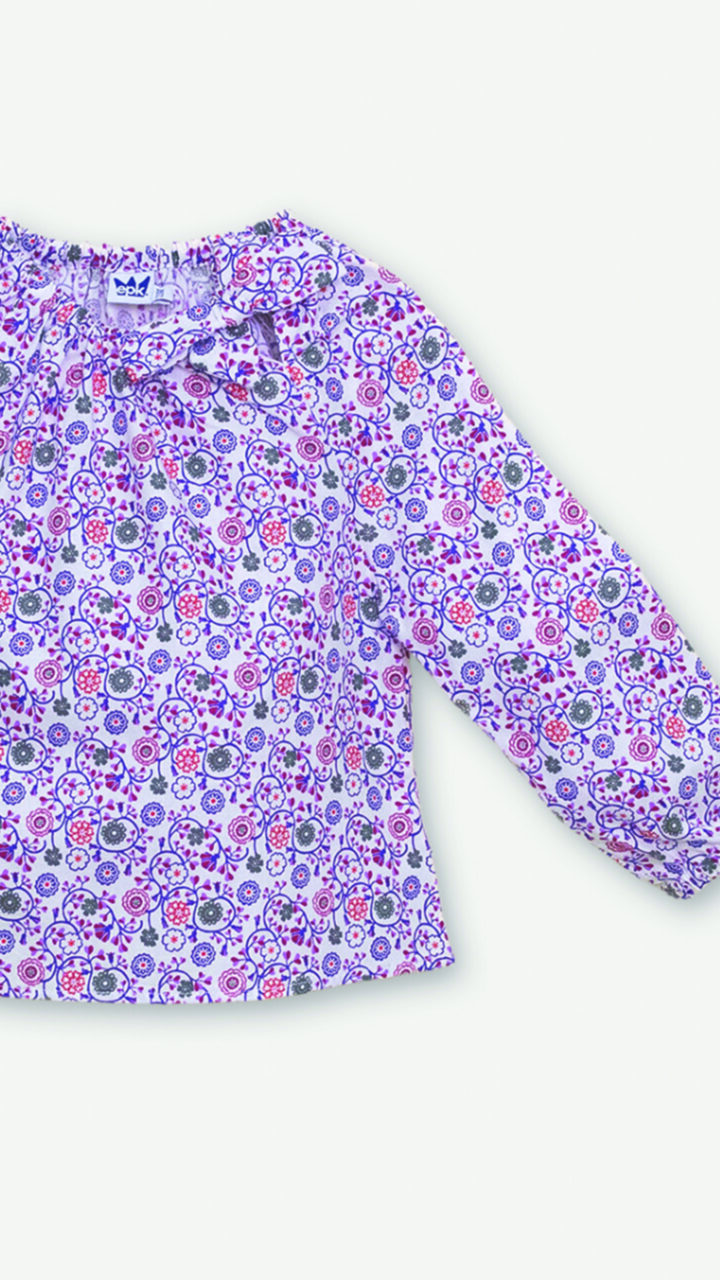 BLUSA MULTICOLOR DE FLORES - Imagen 3
