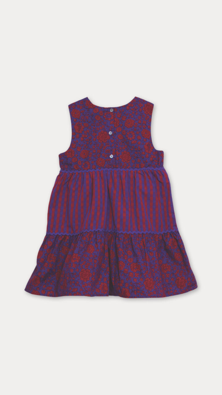 VESTIDO ROJO Y MORADO - Imagen 2