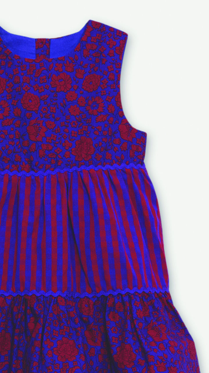 VESTIDO ROJO Y MORADO - Imagen 3