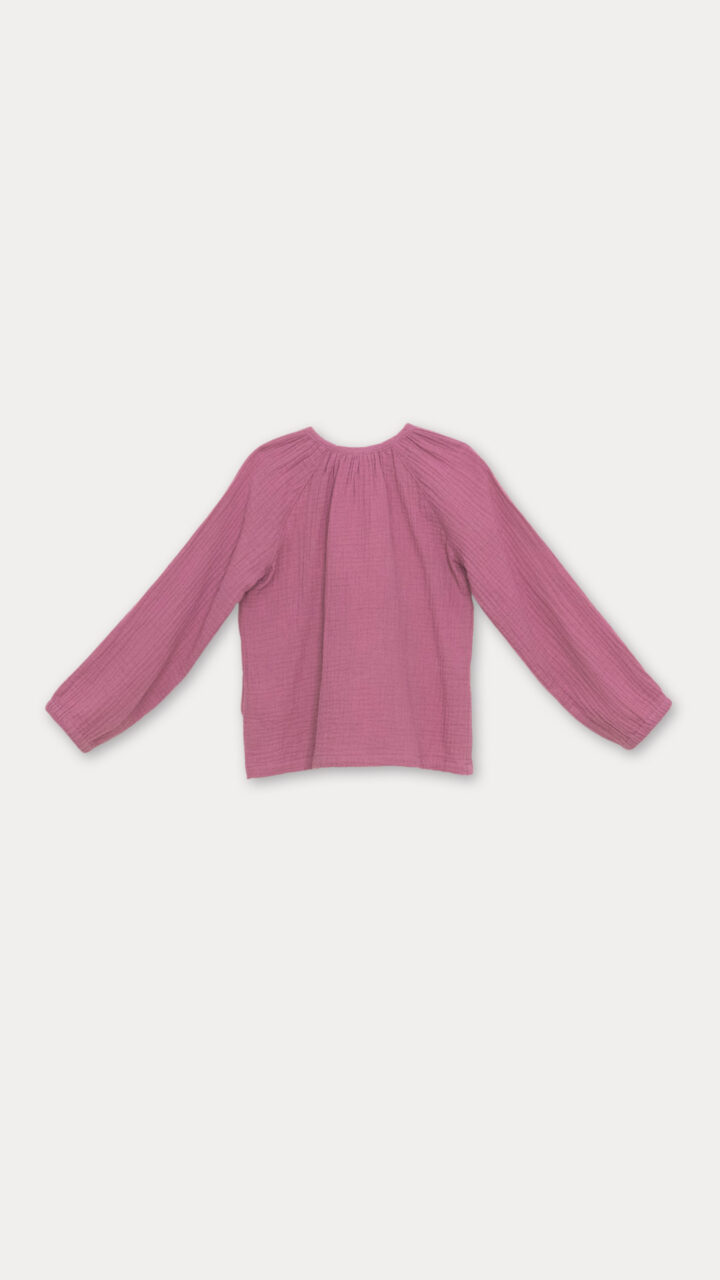 BLUSA ROSADA CON FLORES - Imagen 2