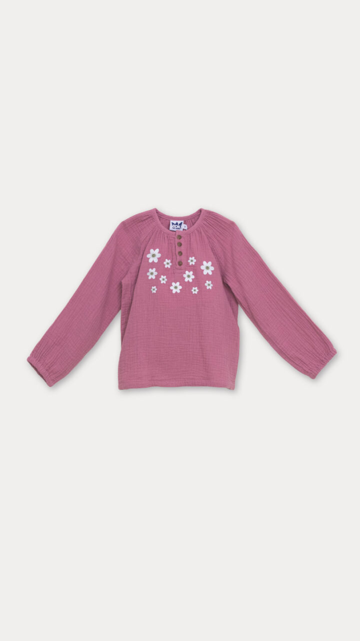 BLUSA ROSADA CON FLORES