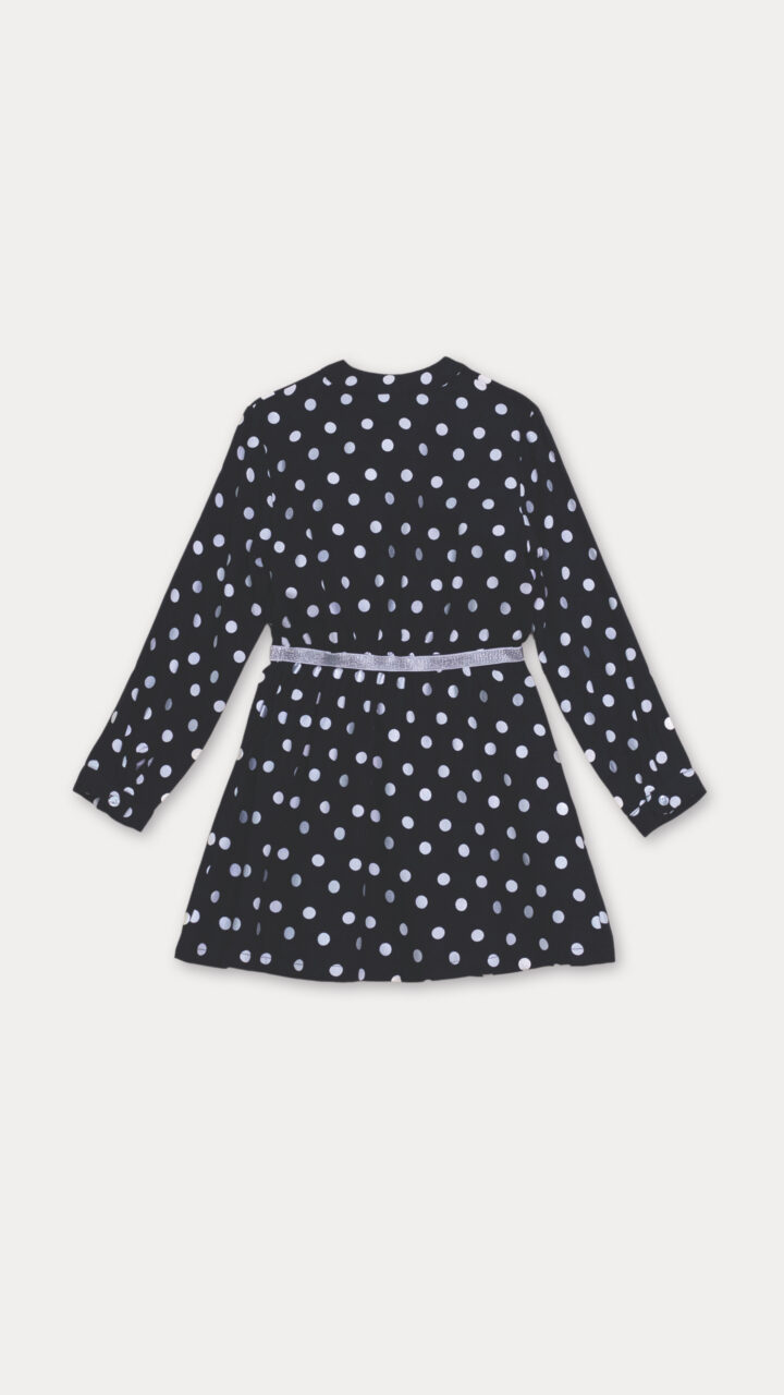 VESTIDO NEGRO CON PUNTOS - Imagen 2