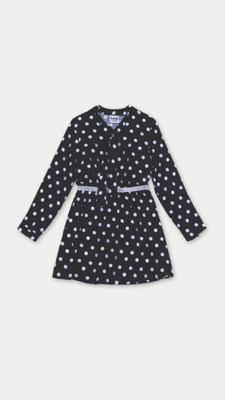 VESTIDO NEGRO CON PUNTOS