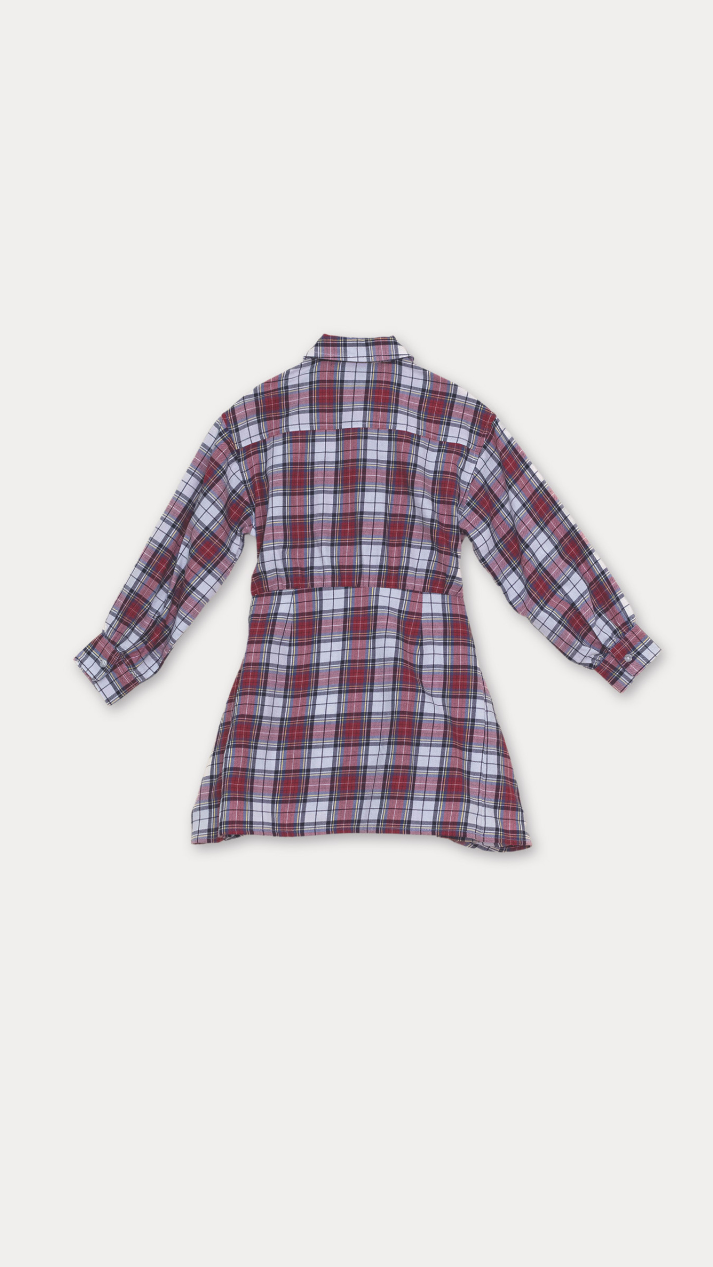 VESTIDO DE CUADROS ROJOS Y AZULES - Imagen 2