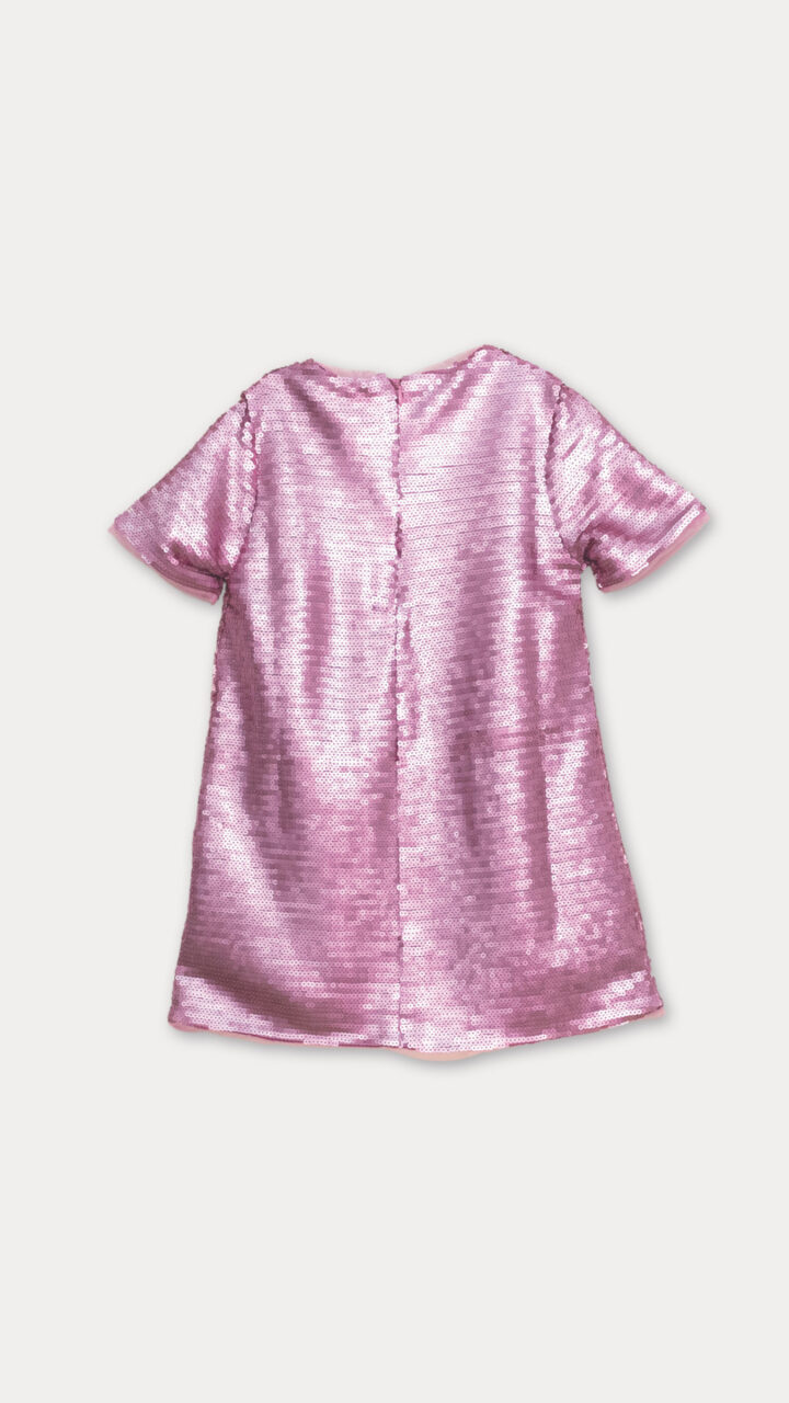 VESTIDO ROSADO LENTEJUELAS - Imagen 2