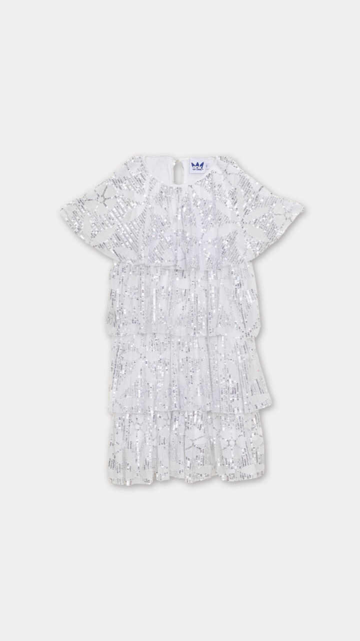 VESTIDO DE CAPAS CON LENTEJUELAS