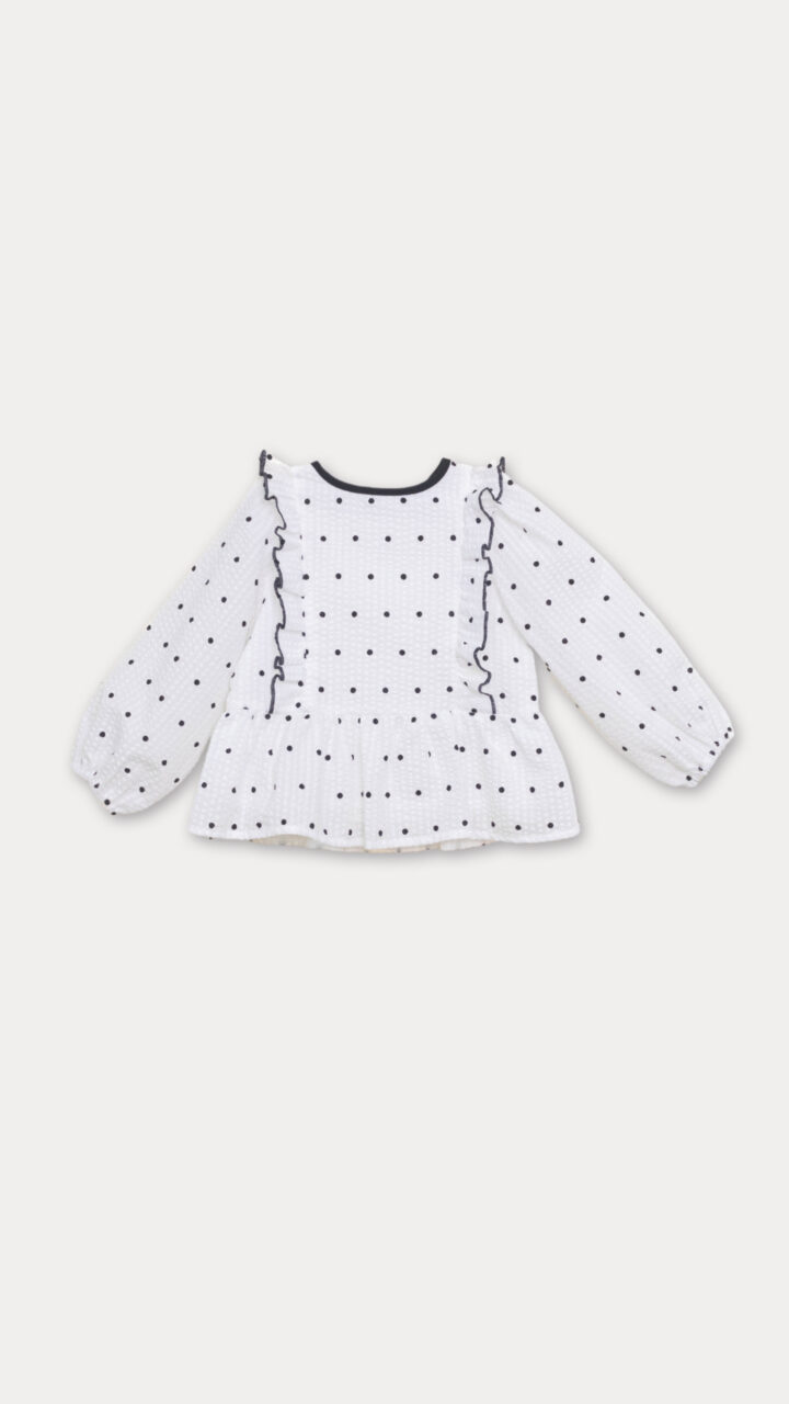 BLUSA PUNTOS NEGROS