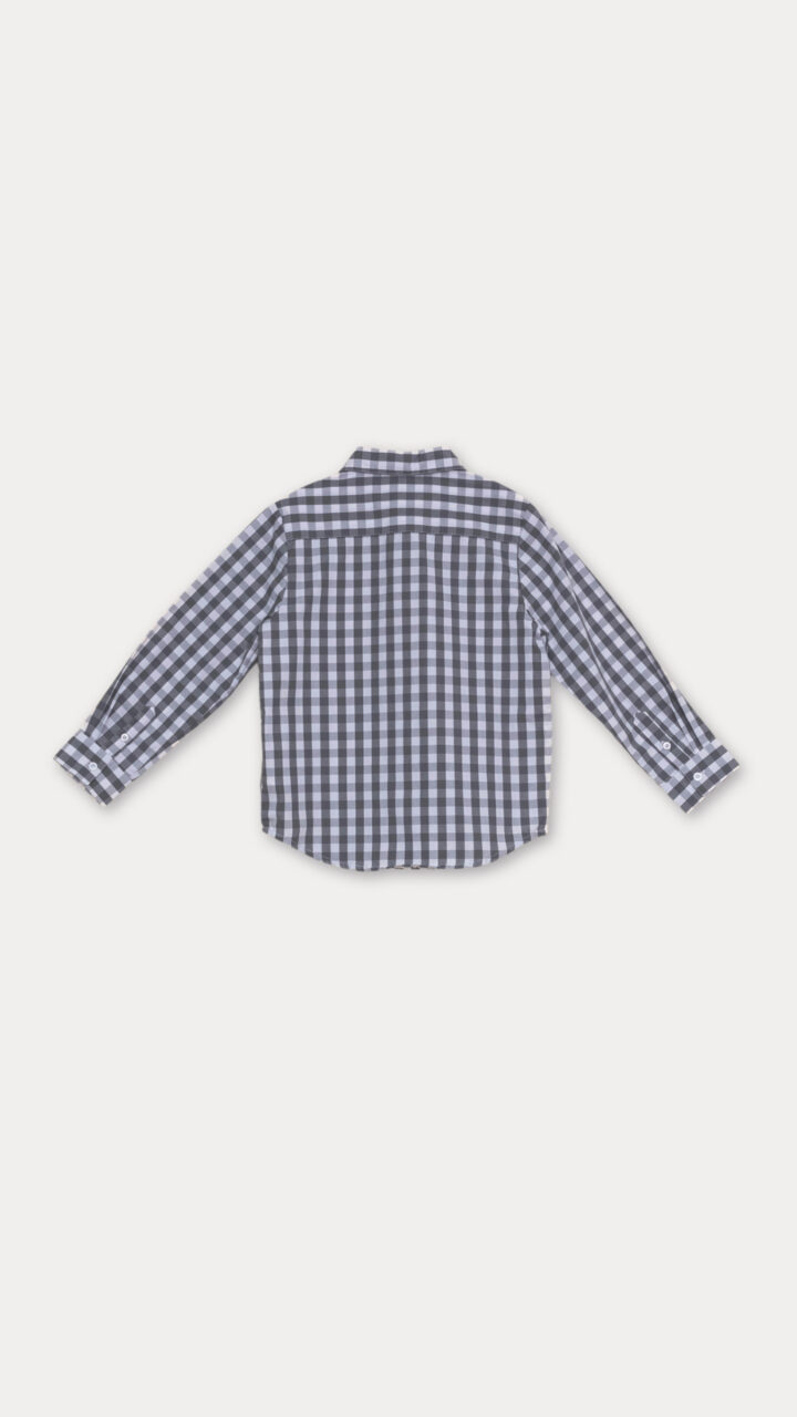 CAMISA CUADROS BLANCOS Y GRISES - Imagen 2