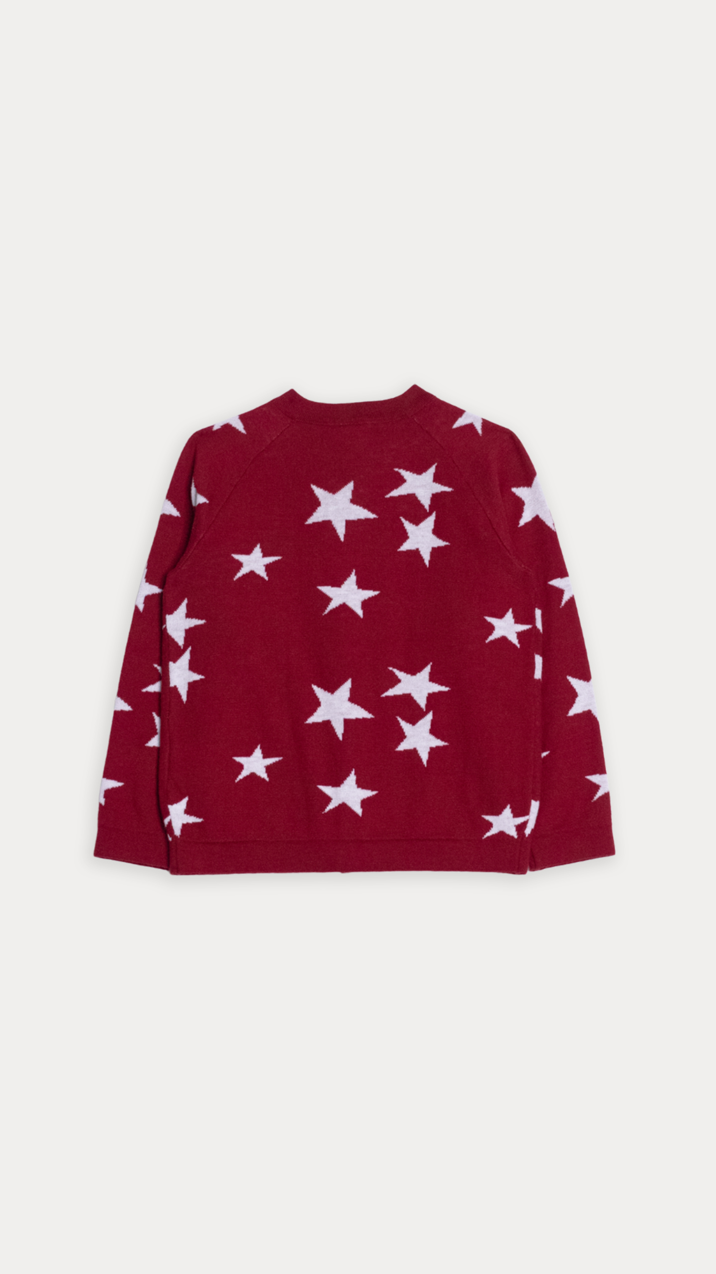 CARDIGAN VINOTINTO DE ESTRELLAS - Imagen 2