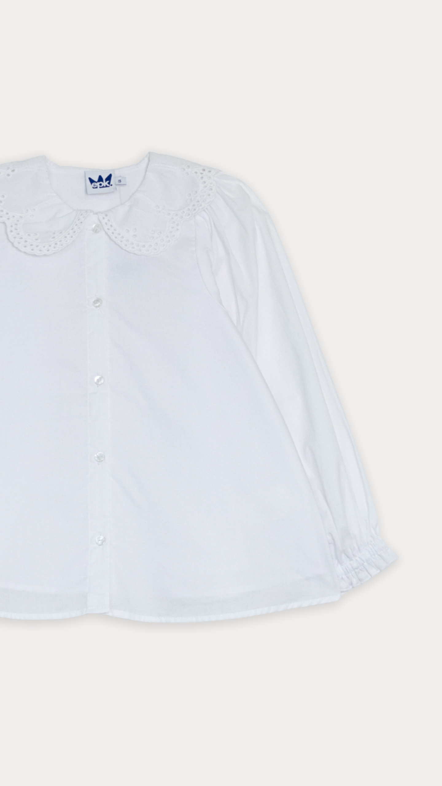 BLUSA BLANCA CON CUELLO - Imagen 3